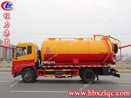 城市污水不用慌，大肚便便超能裝——程力東風(fēng)天錦吸污車(chē)